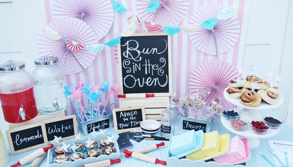 Baby shower theme about "Bun in the Over" - dateyourspouse.com Bun in the Oven" gender neutral baby shower theme | The Dating Divas