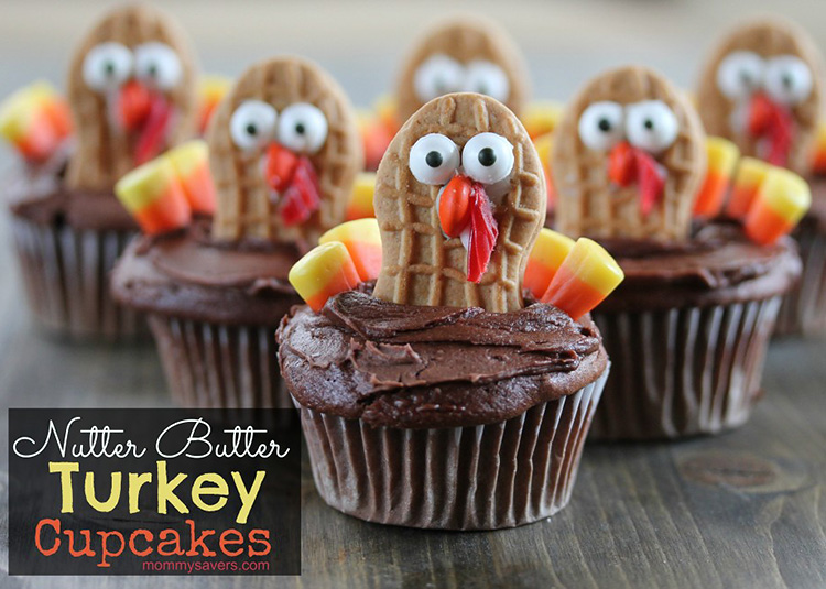 Nutter Butter Turkey Cupcakes for Thanksgiving - www.TheDatingDivas.com Dress up your cupcake to make a perfect Thanksgiving treat for kindergarteners. | The Dating Divas