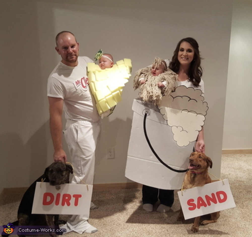 Easy Couples Costume - Mr. Clean - dateyourspouse.com Funny and Easy Mr. Clean Couples Costume | The Dating Divas