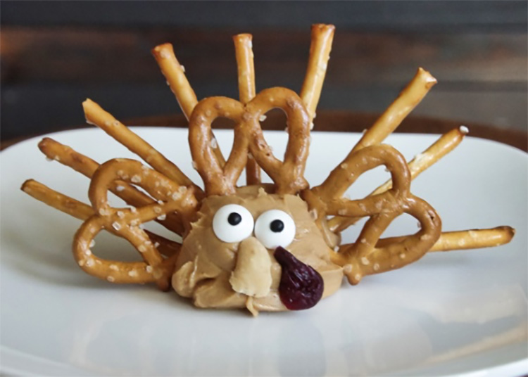Peanut Ball Thanksgiving Snacks - www.TheDatingDivas.com Peanut butter ball turkey Thanksgiving snack. | The Dating Divas
