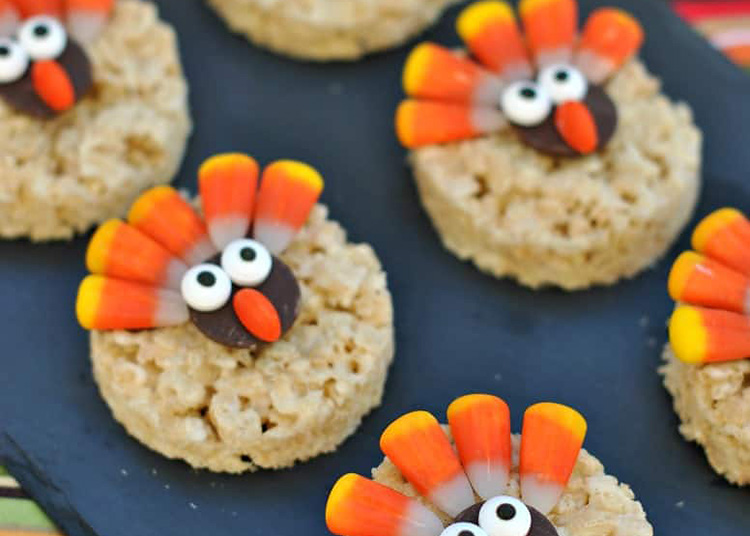 Turkey Krispie Treat Cookies - www.TheDatingDivas.com Make an easy Rice Krispie treat Thanksgiving food ideas. | The Dating Divas