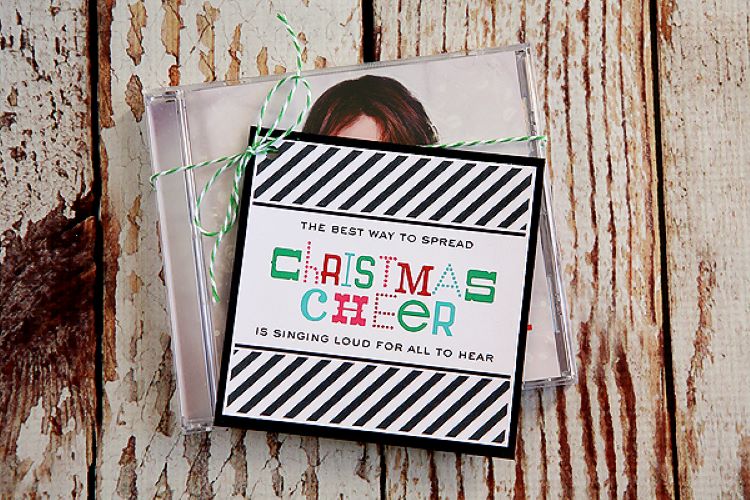 Christmas card attached to a CD - dateyourspouse.com Christmas poem attached to the front of a music CD | The Dating Divas