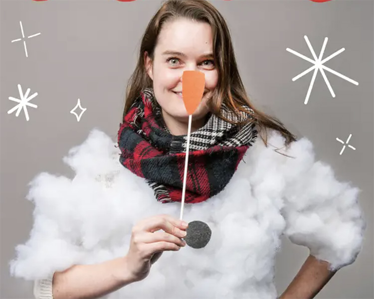 DIY snowman sweater with cotton batting - www.TheDatingDivas.com Snowman Ugly Sweater Idea Using Cotton Batting | The Dating Divas