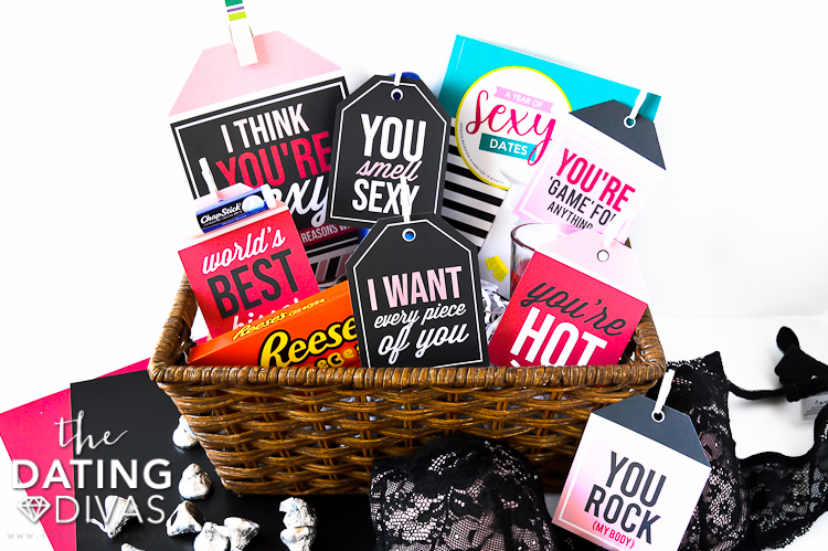 Gift an adorable gift basket all about HIM for Christmas this year - dateyourspouse.com An "All About You" basket makes a great gift to give your husband for Christmas | The Dating Divas