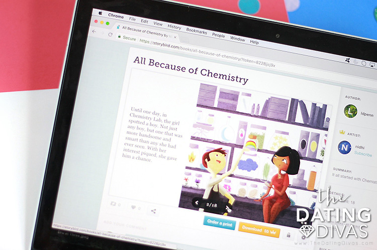 Girlfriend making a personalized Storybook for him - dateyourspouse.com Women creating Storybook gift for Christmas this year | The Dating Divas