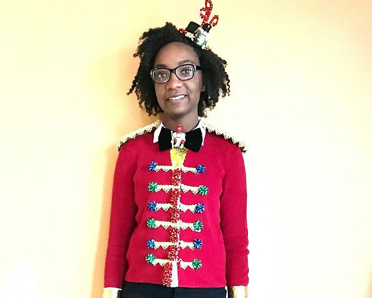 The Nutcracker ugly Christmas sweater pic - www.TheDatingDivas.com DIY Ugly Sweater idea with a Nutcracker theme | The Dating Divas