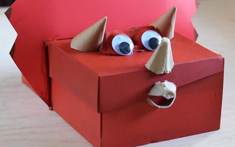 Dinosaur themed box for Valentine's Day - thedatingdivascom.bigscoots-staging.com Red dinosaur box for Valentine's Day cards by Adventures of Mel | The Dating Divas
