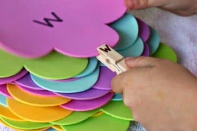 Alphabet matching toddler activities - thedatingdivascom.bigscoots-staging.com Clothespin and flower letter match preschool activities | The Dating Divas