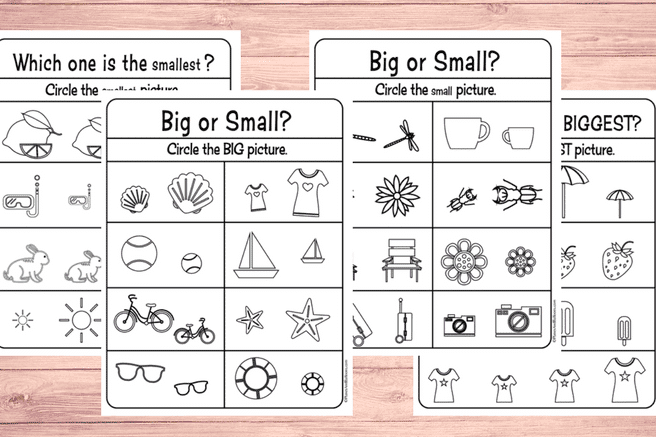 Preschool worksheets to help identify large and small items - thedatingdivascom.bigscoots-staging.com Big and small comparison worksheets for preschool | The Dating Divas