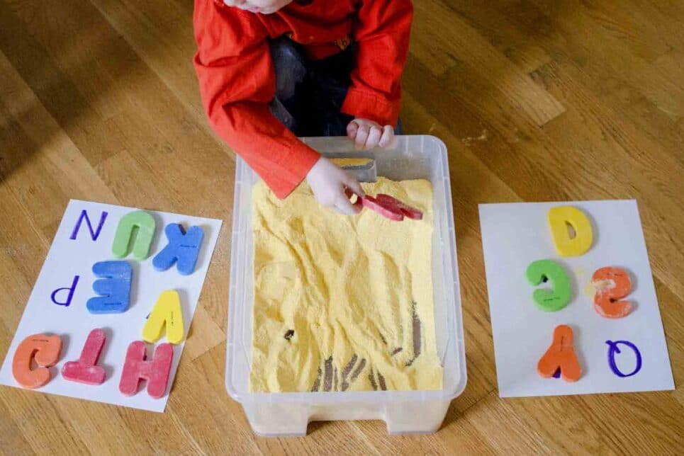 Sandbox toddler activities to help learn letters - thedatingdivascom.bigscoots-staging.com Sandbox letter hunt preschool activities at home | The Dating Divas