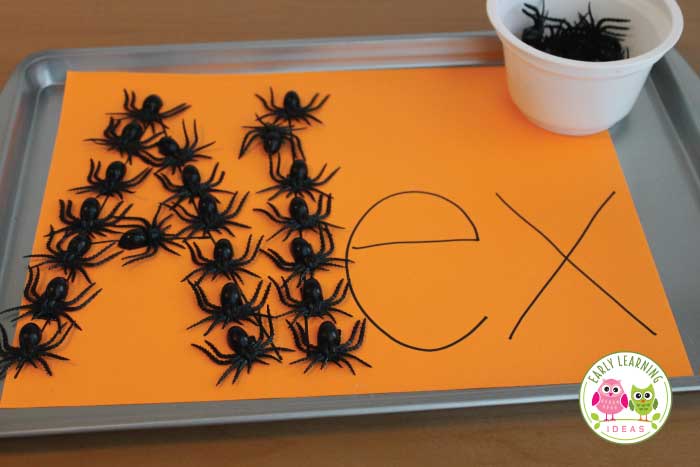 Plastic spider preschool activities at home - thedatingdivascom.bigscoots-staging.com Halloween preschool activities to help them learn their names | The Dating Divas