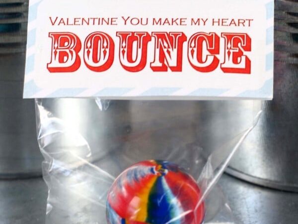 Bouncy Ball Printable Valentine Card for Kids | The Dating Divas