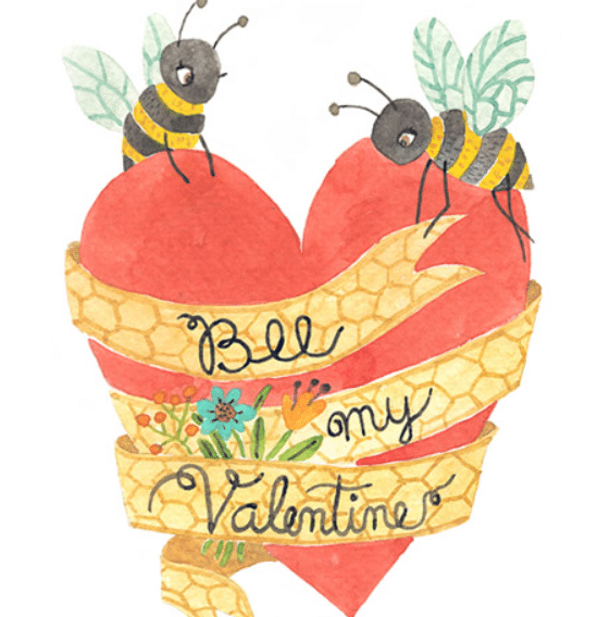 Bee my Valentine printable cards for lovers | The Dating Divas