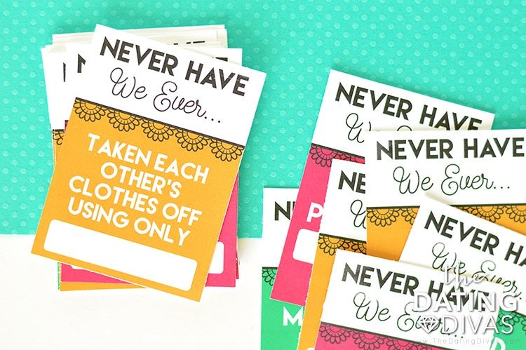 Never have we ever sexy bedroom game with free printables | The Dating Divas
