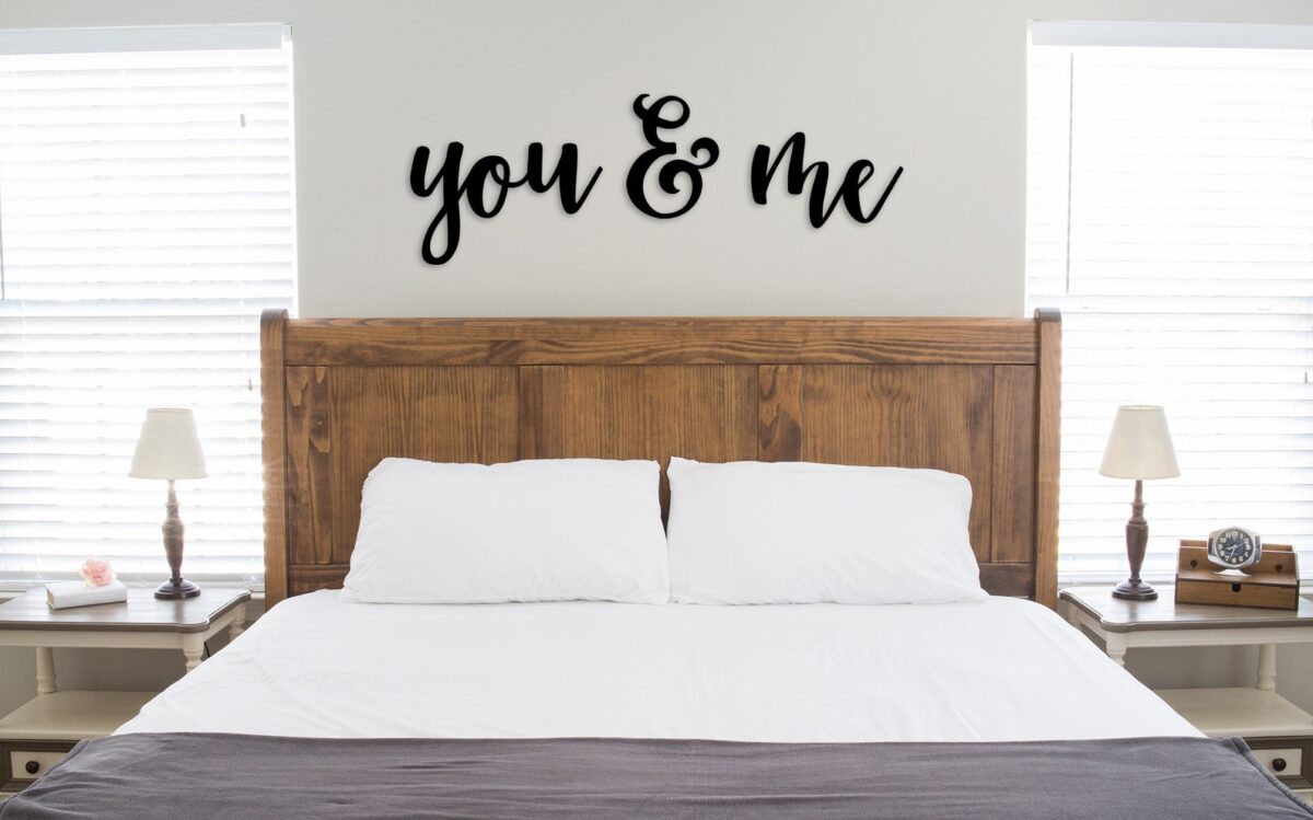 Hang this "You & Me" sign up for part of your Valentine decorations, then never take it down. | The Dating Divas