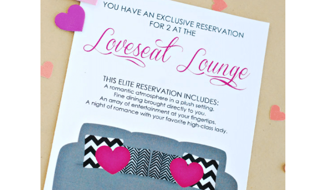 Loveseat Lounge has everything you need for a romantic Valentine's date at home on your couch! | The Dating Divas