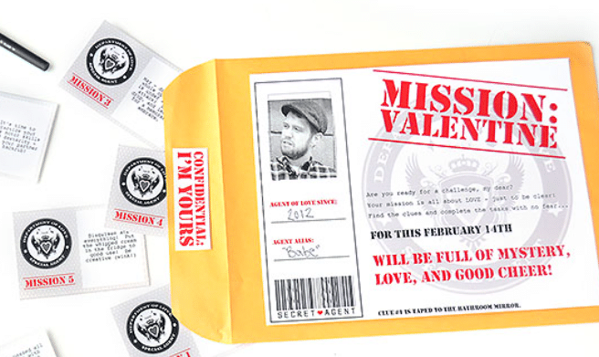 Mission: Valentine will take your hubby on a scavenger hunt, with all the clues leading to YOU! | The Dating Divas