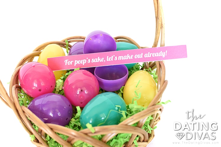 We have 10 sexy prompts that your spouse will find in each of the eggs for their Easter candy basket! | The Dating Divas