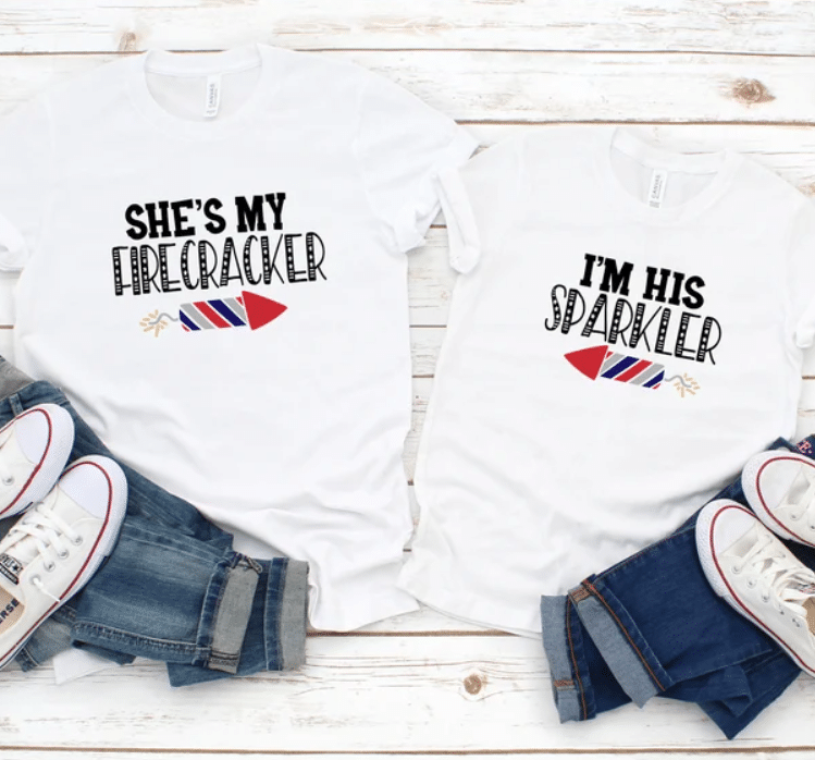 These t-shirts are perfect for the couples who want matching 4th of July attire! | The Dating Divas