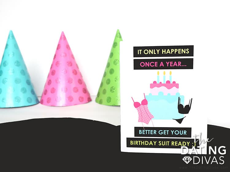 This birthday sex invitation is perfect for your own private party! | The Dating Divas