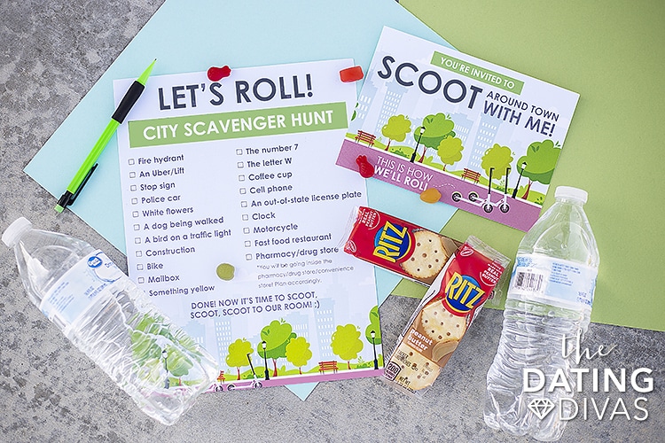 The printables created for this Lime Scooter date night are super cute! | The Dating Divas