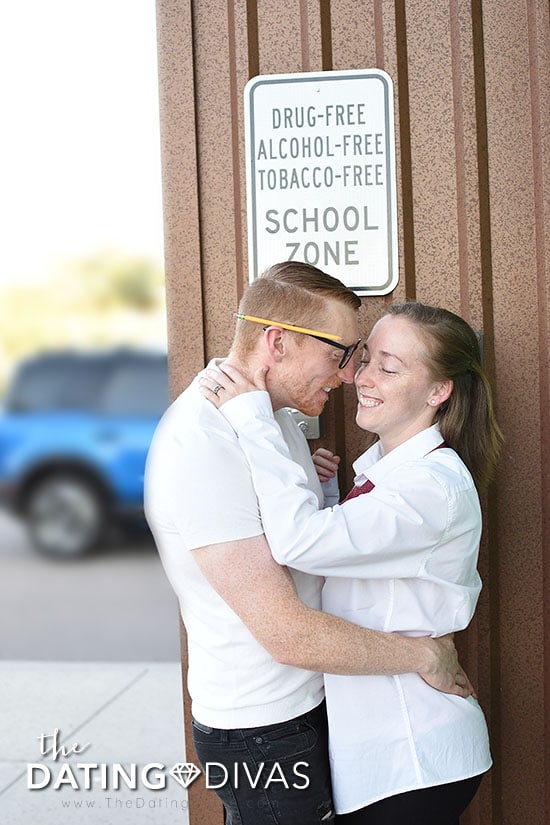 This school girl date is perfect for the couples who want to relive the days of romance blossoming in the hallways! | The Dating Divas