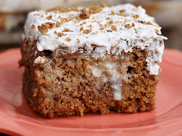 A gingerbread recipe that turns into a poke cake? Yes, please! | The Dating Divas