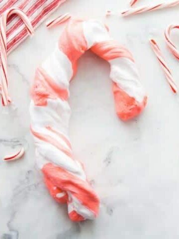 Candy Cane Slime makes for perfect Christmas crafts for kids! | The Dating Divas