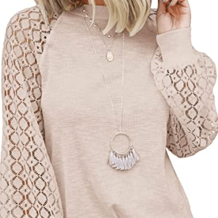 Your cute fall outfits should include at least one lace-sleeved blouse! | The Dating Divas