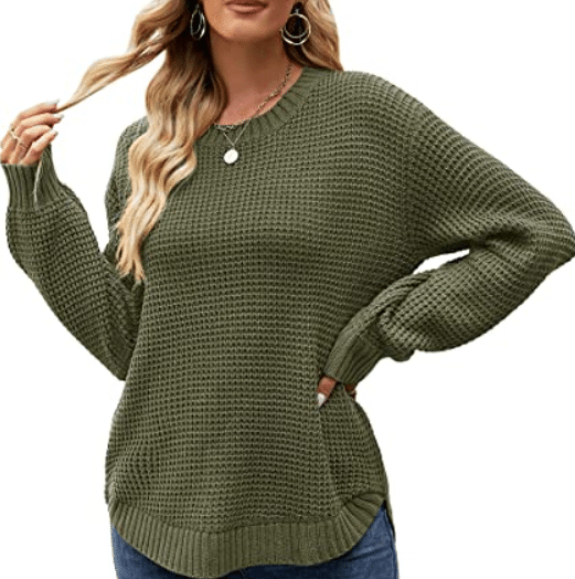 This waffle knit sweater will become a staple among your cute fall outfits! | The Dating Divas