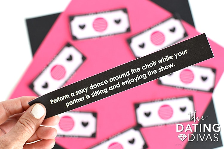 These sexy printables are perfect for hosting a private lap dance show exclusively for your spouse! | The Dating Divas