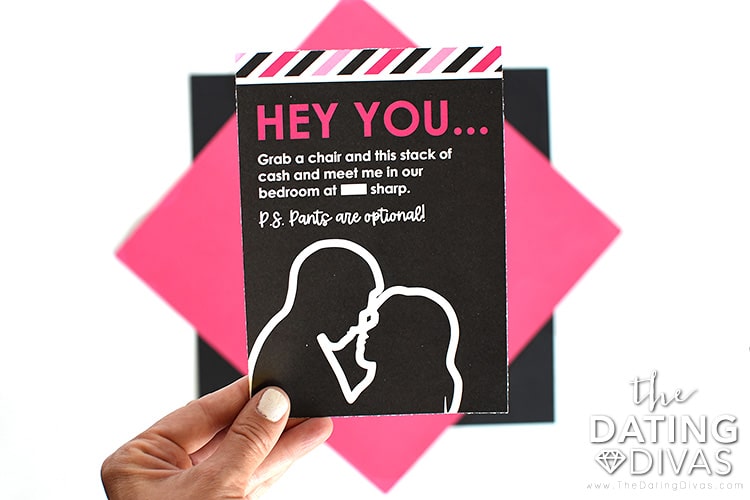 Here you'll find a sexy lap dance invitation that you can give to your spouse! | The Dating Divas