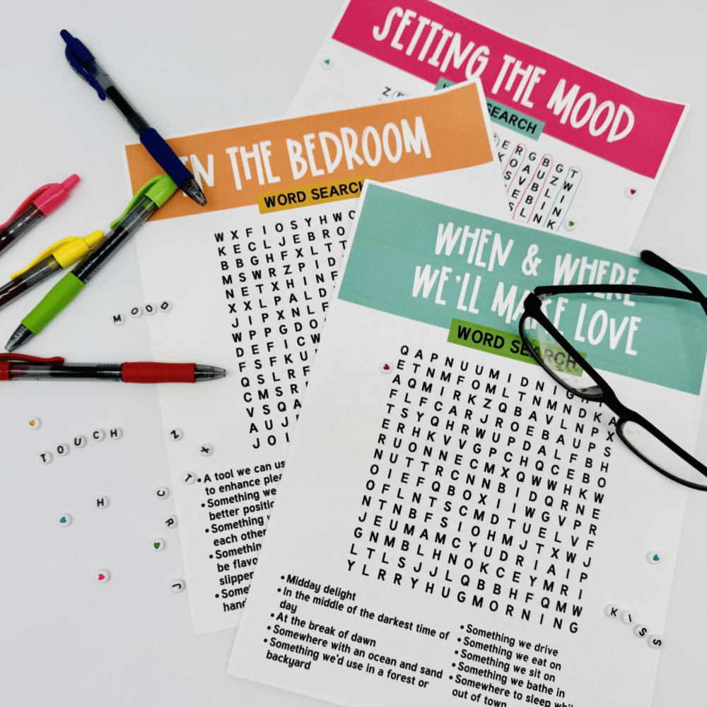 Sexy bedroom word search game for couples date your spouse