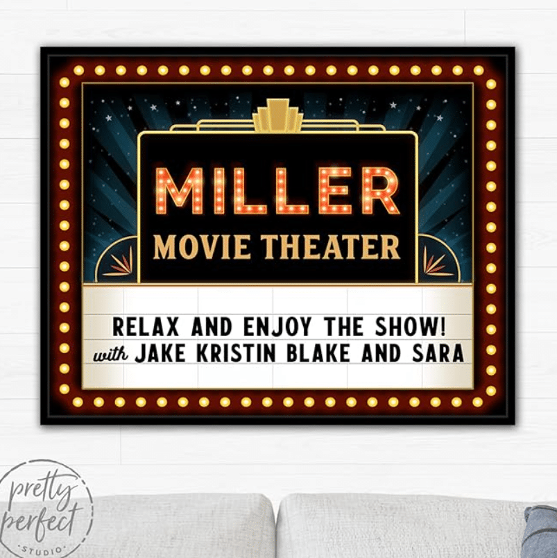 These custom movie theater marquees are such unique gifts for dads! | The Dating Divas