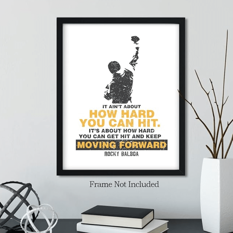 Consider these inspirational Rocky Balboa framed quotes as gifts for Dad. | The Dating Divas