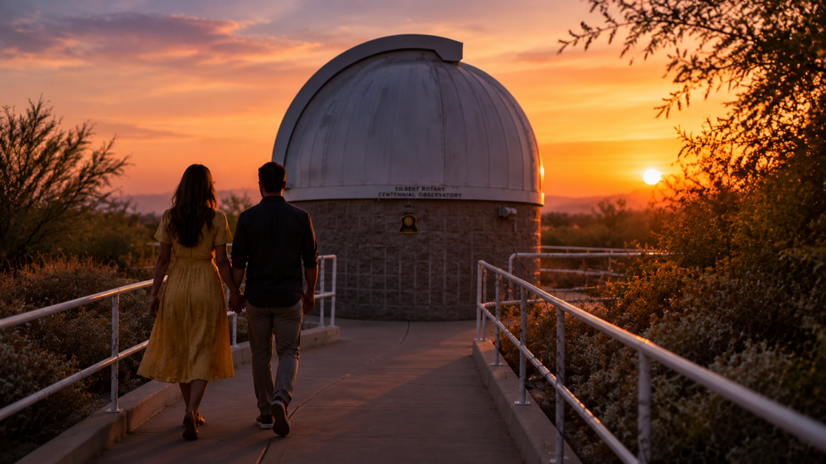 Public observatory telescope open for a free stargazing date night