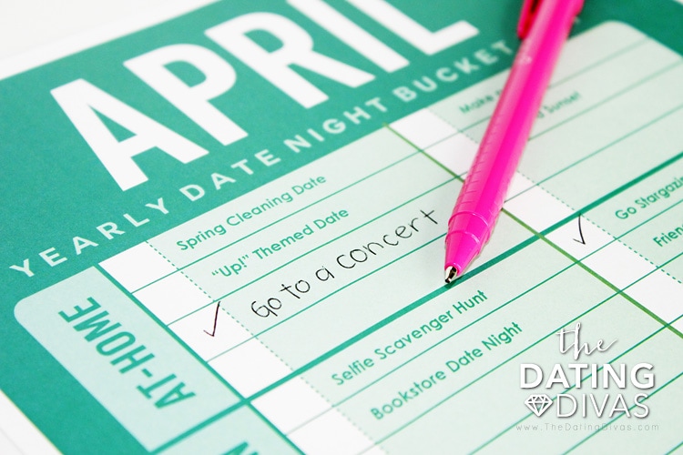 April Date Night Bucket Lists Ideas