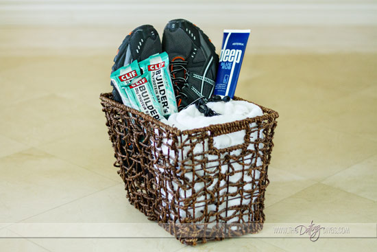 Runner gift basket for him
