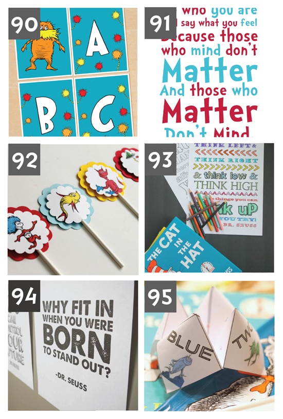 Dr. Suess Free Printables