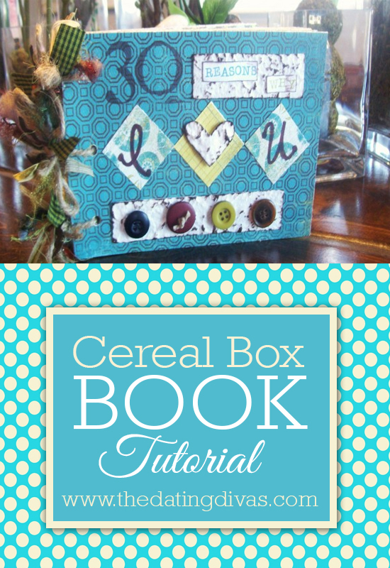 Tutorial de artesanato de livro de caixa de cereal