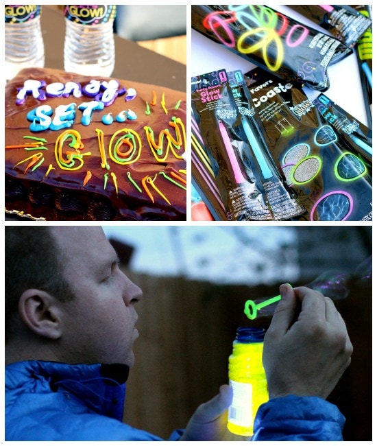 Glow in the dark party activities.