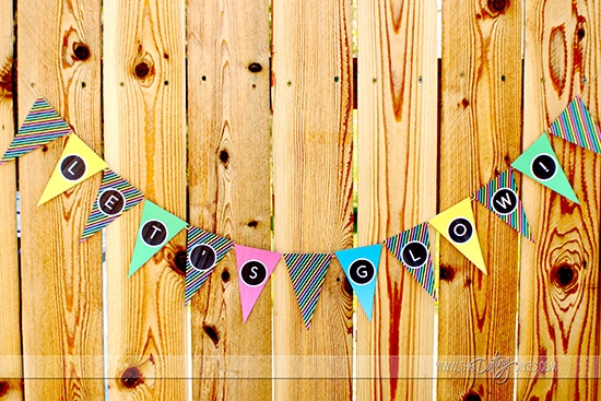 Glow-in-the-Dark Party Banner Free Printables