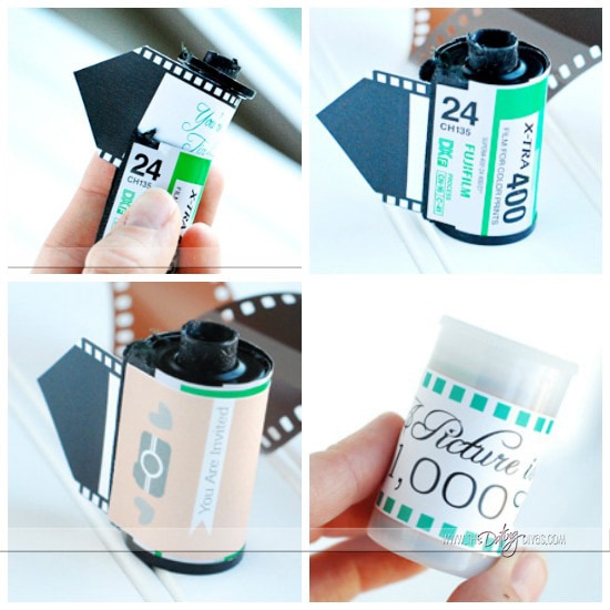 How to make a film roll invitation