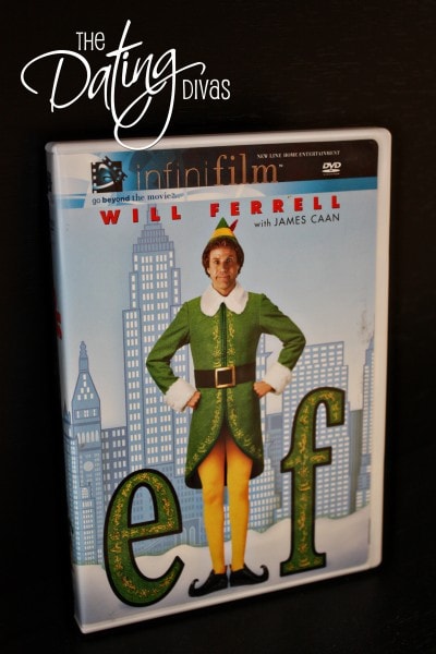 Watching the movie Elf for a cozy Christmas date night
