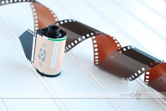 film roll invitation