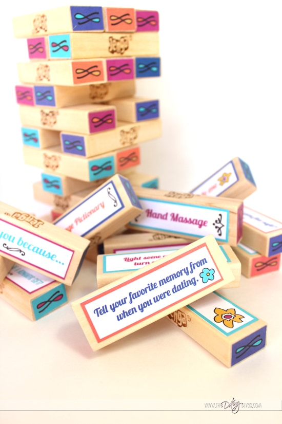 DIY sexy Jenga game using simple blocks. | The Dating Divas