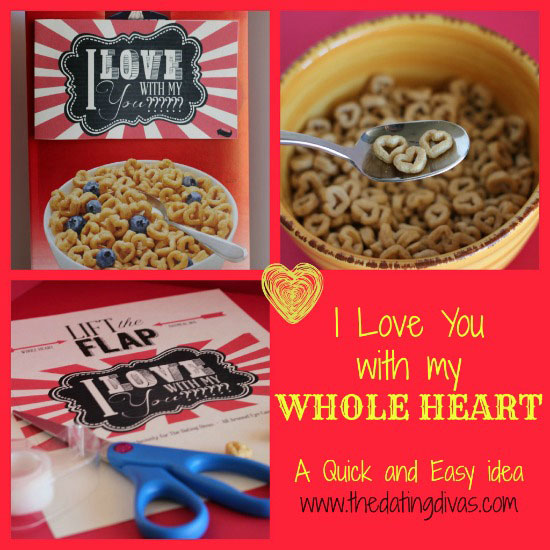 Whole heart cereal love note