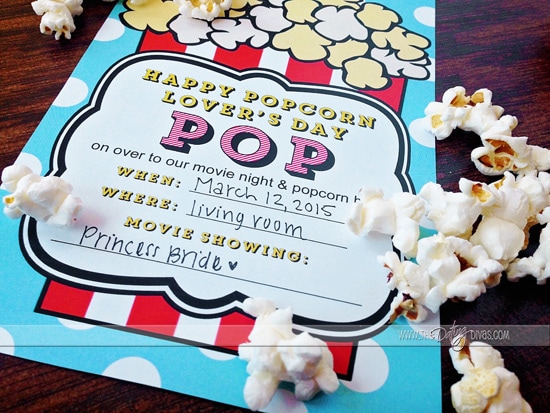 National Popcorn Lover's Day Date Night from dateyourspouse.com