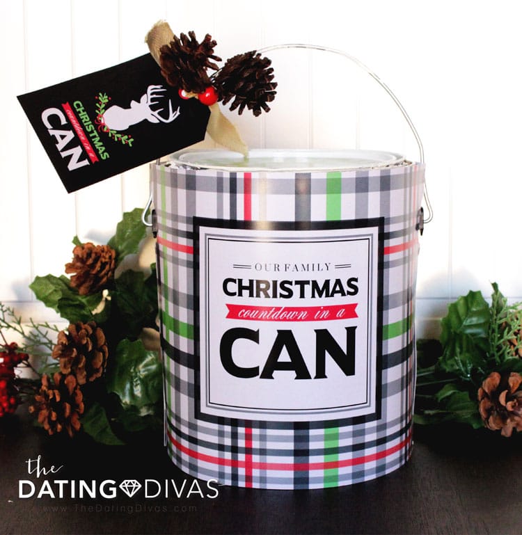 Christmas countdown in a can