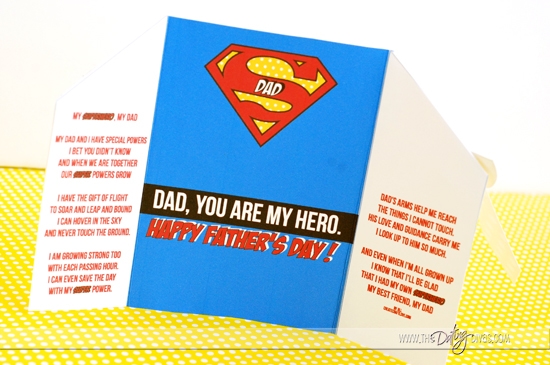 Free Superhero Father's Day Card